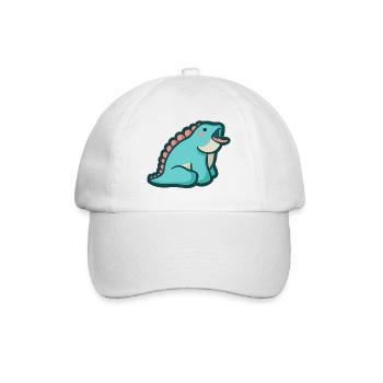 hugadino Mlem Dino, mignon dinosaure - Casquette classique - blanc/blanc - Devant