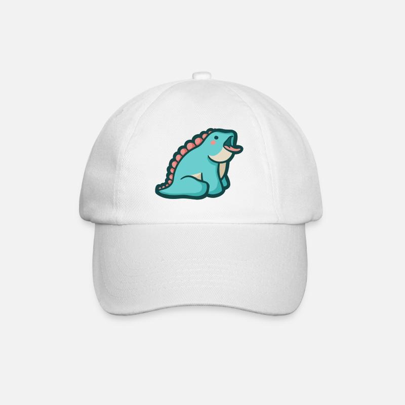 hugadino Mlem Dino, mignon dinosaure - Casquette classique - blanc/blanc