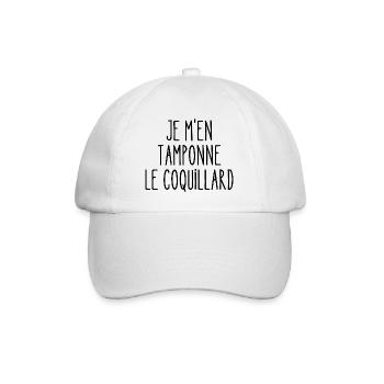 je m'en tamponne le coquillard - Casquette classique - blanc/blanc - Devant