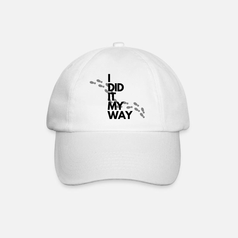 I did it my Way Fußabdrücke - Baseballkappe - Weiß/Weiß