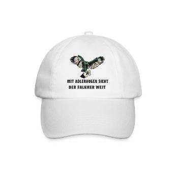 Falknerei Adler Design - Baseballkappe - Weiß/Weiß - Vorne