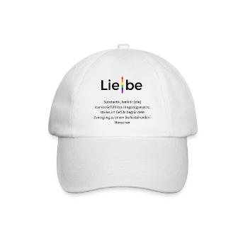 Liebelgbtq - Baseballkappe - Weiß/Weiß - Vorne
