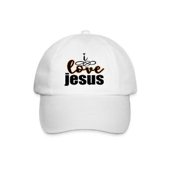 I love jesus - Baseballkappe - Weiß/Weiß - Vorne