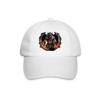 Viking warriors in the circle of fire - Baseball Cap - white/white - Front
