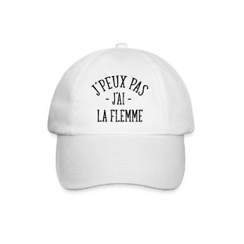 Fatigue flemme humour - Casquette classique - blanc/blanc - Devant