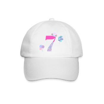 7e anniversaire sirène - Casquette classique - blanc/blanc - Devant