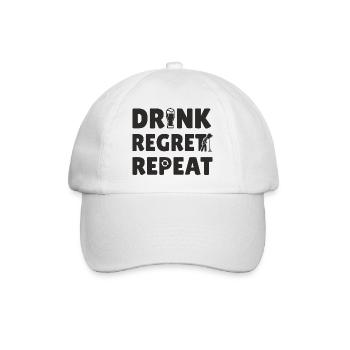 Drink Regret Repeat. - Casquette classique - blanc/blanc - Devant