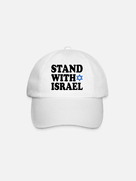 Stand with israel - Baseballkappe - Weiß/Weiß
