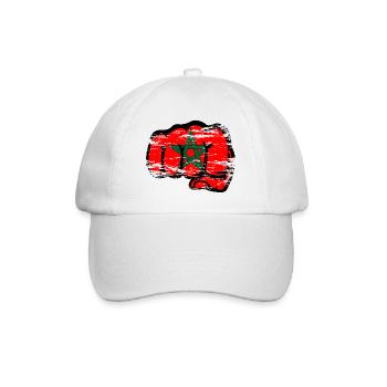 Poing de main du drapeau marocain utilisé - Casquette classique - blanc/blanc - Devant
