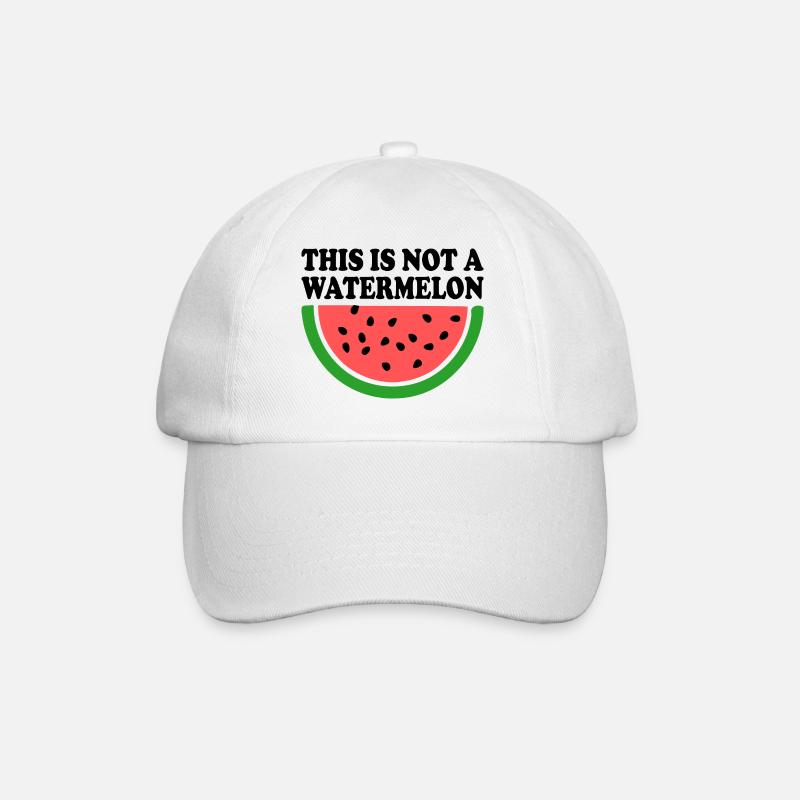 THIS IS NOT A WATERMELON - Baseballkappe - Weiß/Weiß
