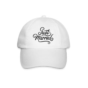 Jeunes mariés. Dis-le par la présente-Juste marié ! - Casquette classique - blanc/blanc - Devant