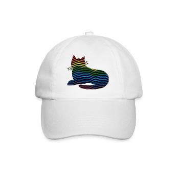 Cat - Baseball Cap - white/white - Front
