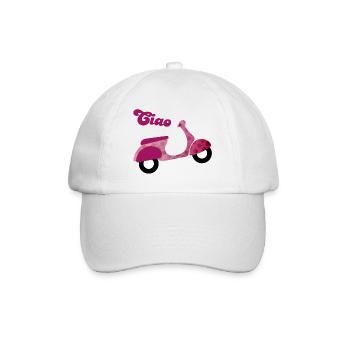 Scooter Ciao Italy Holiday Point Dots Joie de vivre - Casquette classique - blanc/blanc - Devant