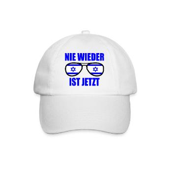 Nie wieder ist jetzt - Baseballkappe - Weiß/Weiß - Vorne