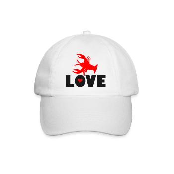 ❤️🦞I Love Lobster-Love Seafood-Best seafood - Baseball Cap - white/white - Front