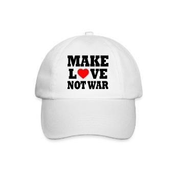 Make love not war - Baseball Cap - white/white - Front