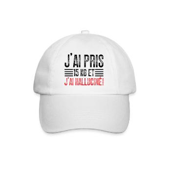J'ai Pris 15 kg et J'ai halluciné! - Casquette classique - blanc/blanc - Devant