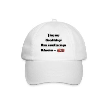 somethings come in small packages - Baseball Cap - white/white - Front