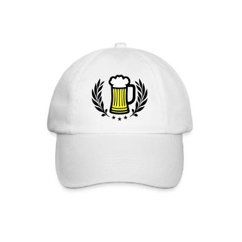 Beer Symbol Booze - Baseball Cap - white/white - Front