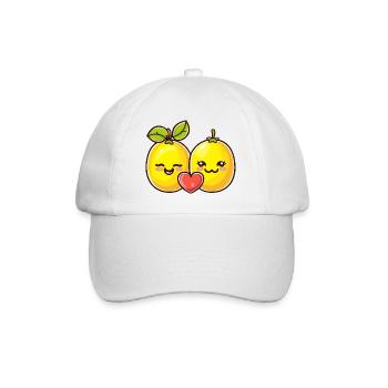 Lemon Couple Love Heart Valentine's Day - Baseball Cap - white/white - Front