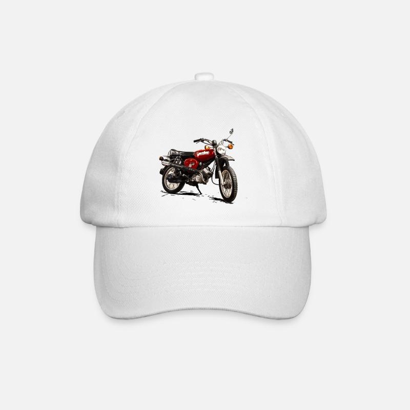 S51 Enduro Simson Motorrad - Baseballkappe - Weiß/Weiß