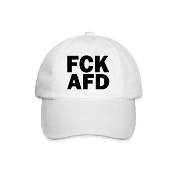 Fck afd - Baseballkappe - Weiß/Weiß - Vorne