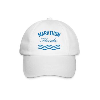 Marathon Florida Watercolour Style  - Baseball Cap - white/white - Front