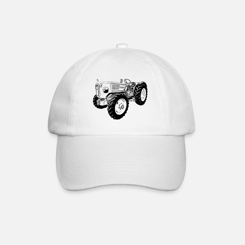 Ackerdiesel Allrad Traktor 4N2 - Baseballkappe - Weiß/Weiß