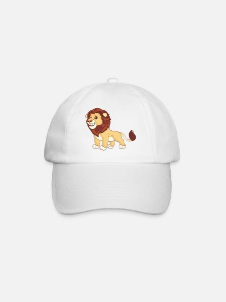 Ein prächtiger Löwe - Baseballkappe - Weiß/Weiß