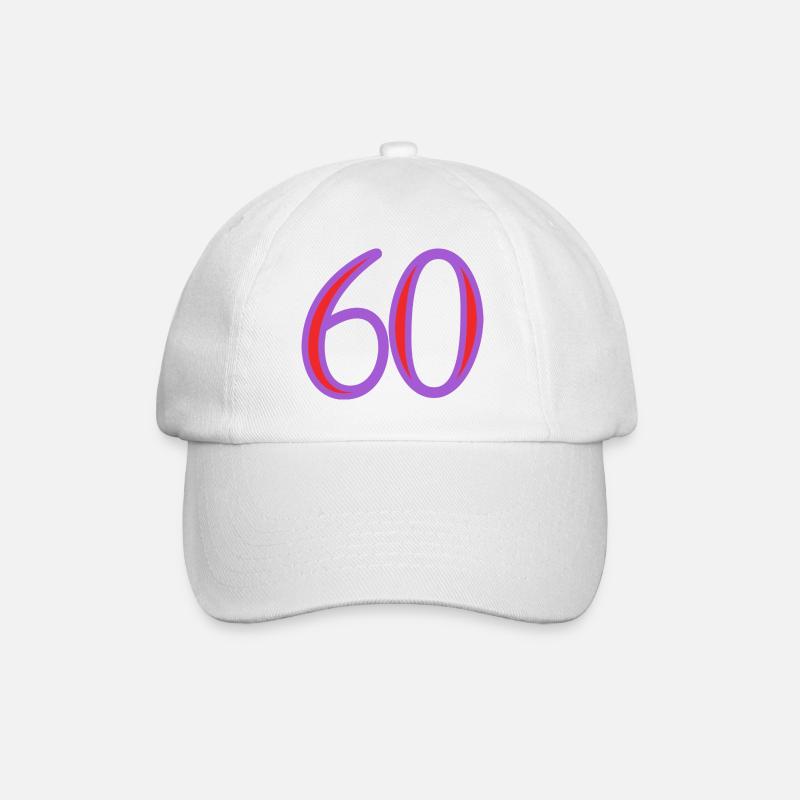 60. 60 YEARS - Baseball Cap - white/white