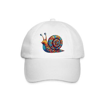 Schnecke - Baseballkappe - Weiß/Weiß - Vorne