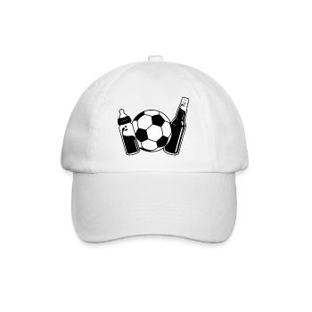 Premier biberon de football papa fils de la fête des pères - Casquette classique - blanc/blanc - Devant