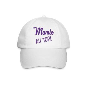 MAMIE. FÊTE DES MÈRES. BONNE FÊTE MAMIE - Casquette classique - blanc/blanc - Devant