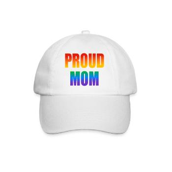 Stolze Mutter schwuler Regenbogen - Baseballkappe - Weiß/Weiß - Vorne