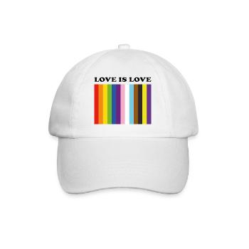 Liebe ist Liebe Inklusive Pride Farben - Baseballkappe - Weiß/Weiß - Vorne
