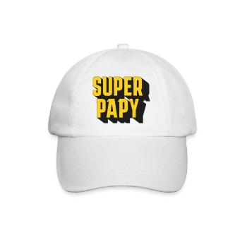 GROSSARTIGER PAPY! - Baseballkappe - Weiß/Weiß - Vorne