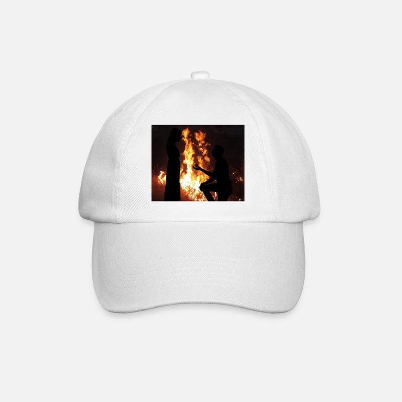 Express Love near Fire - Baseball Cap - white/white