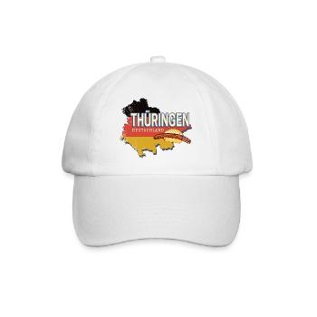 Thuringia Germany Retro State Souvenir - Baseball Cap - white/white - Front