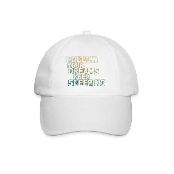 Suivez vos rêves Continuez à dormir - Casquette classique - blanc/blanc - Devant