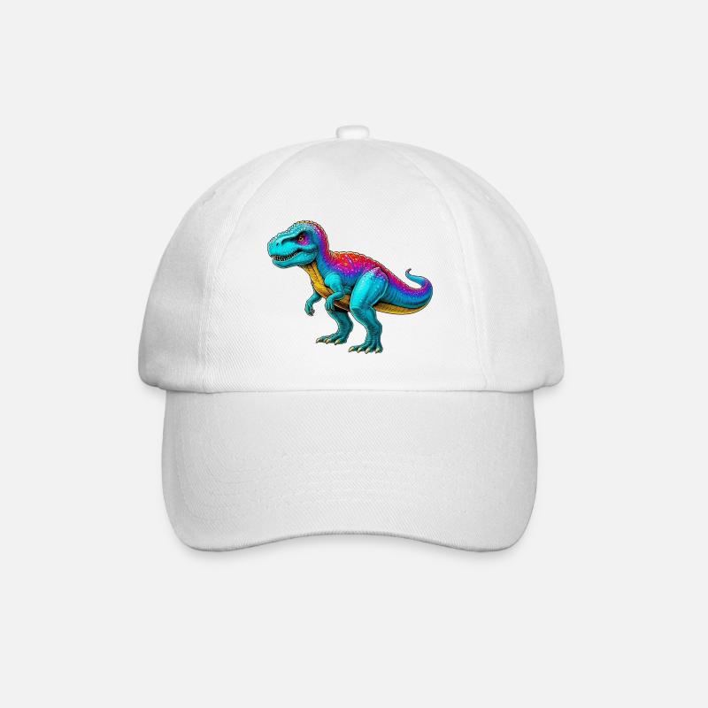 Dinosaurier - Baseballkappe - Weiß/Weiß