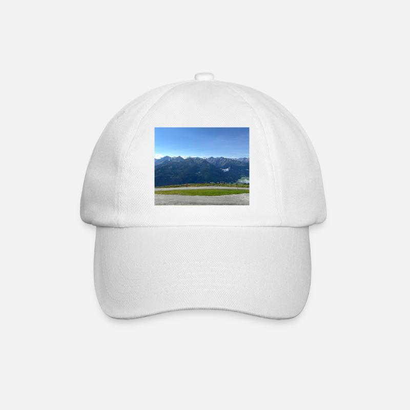 Berge - Baseballkappe - Weiß/Weiß