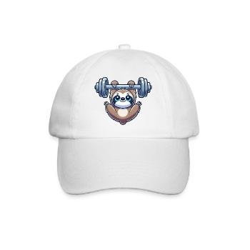 Haltère paresseux Entraînement de traction drôle - Casquette classique - blanc/blanc - Devant
