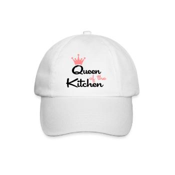 T-Shirts für Frauen die gern kochen - Baseballkappe - Weiß/Weiß - Vorne