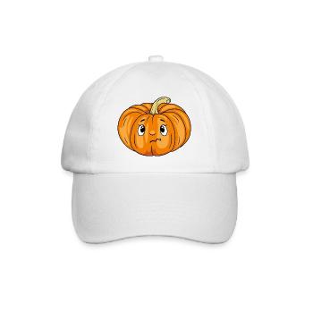 Émotion de citrouille douteuse - Casquette classique - blanc/blanc - Devant