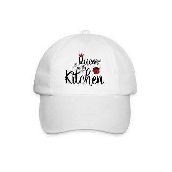Funny cooking apron for women - Baseball Cap - white/white - Front
