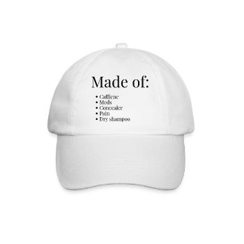 Made of... - Baseball Cap - white/white - Front