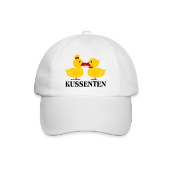 Die KüssEnten (Enten) - Baseballkappe - Weiß/Weiß - Vorne