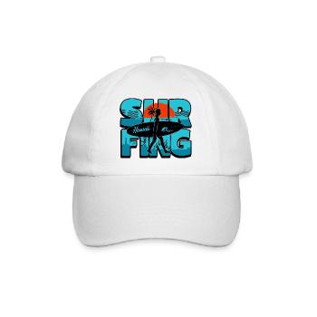 surf hawaii - Baseball Cap - white/white - Front