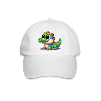 Alligator Crocodile - Baseball Cap - white/white - Front