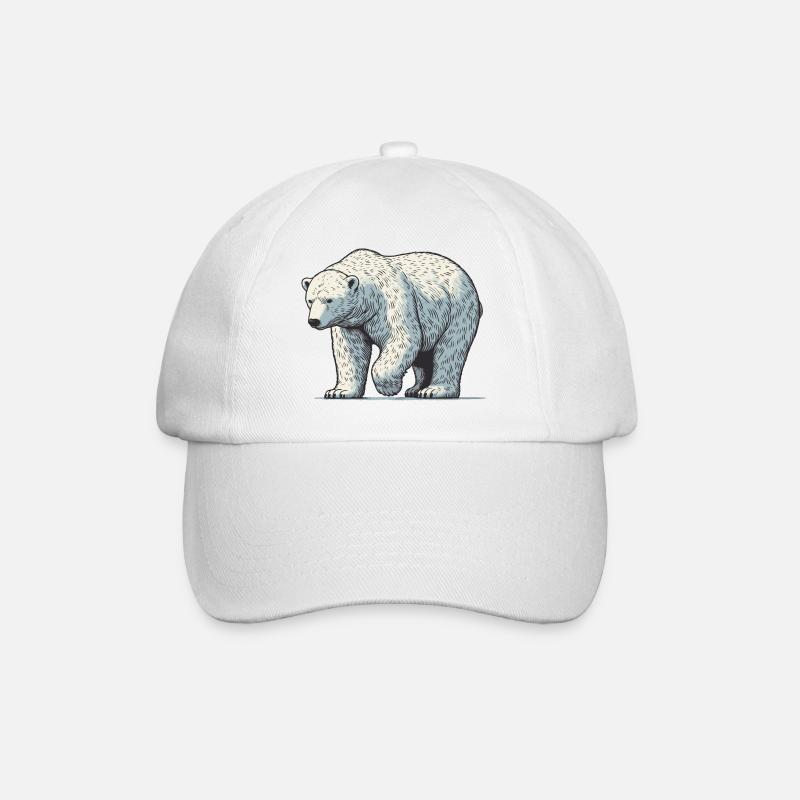Eisbär - Baseballkappe - Weiß/Weiß